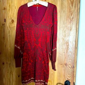 Free People sweater, mini dress